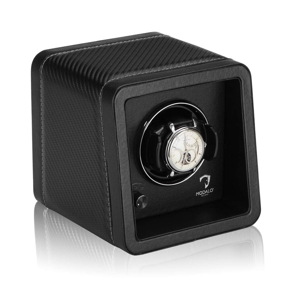 Modalo Saturn MV4 Uhrenbeweger 1 Uhr Carbon Leder Touch