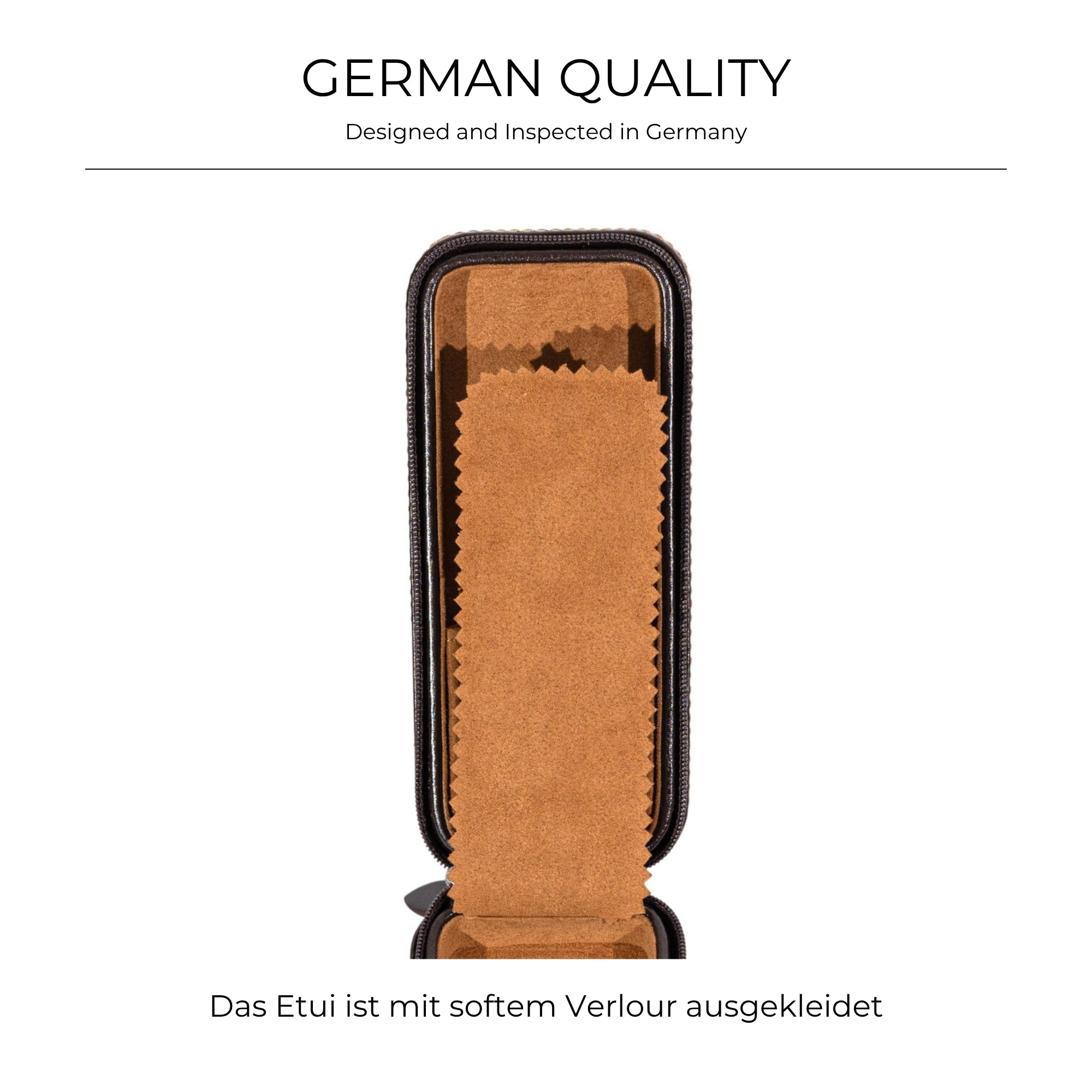 Friedrich 23 Bond Uhrenetui 2 Uhren schwarz Kunstleder