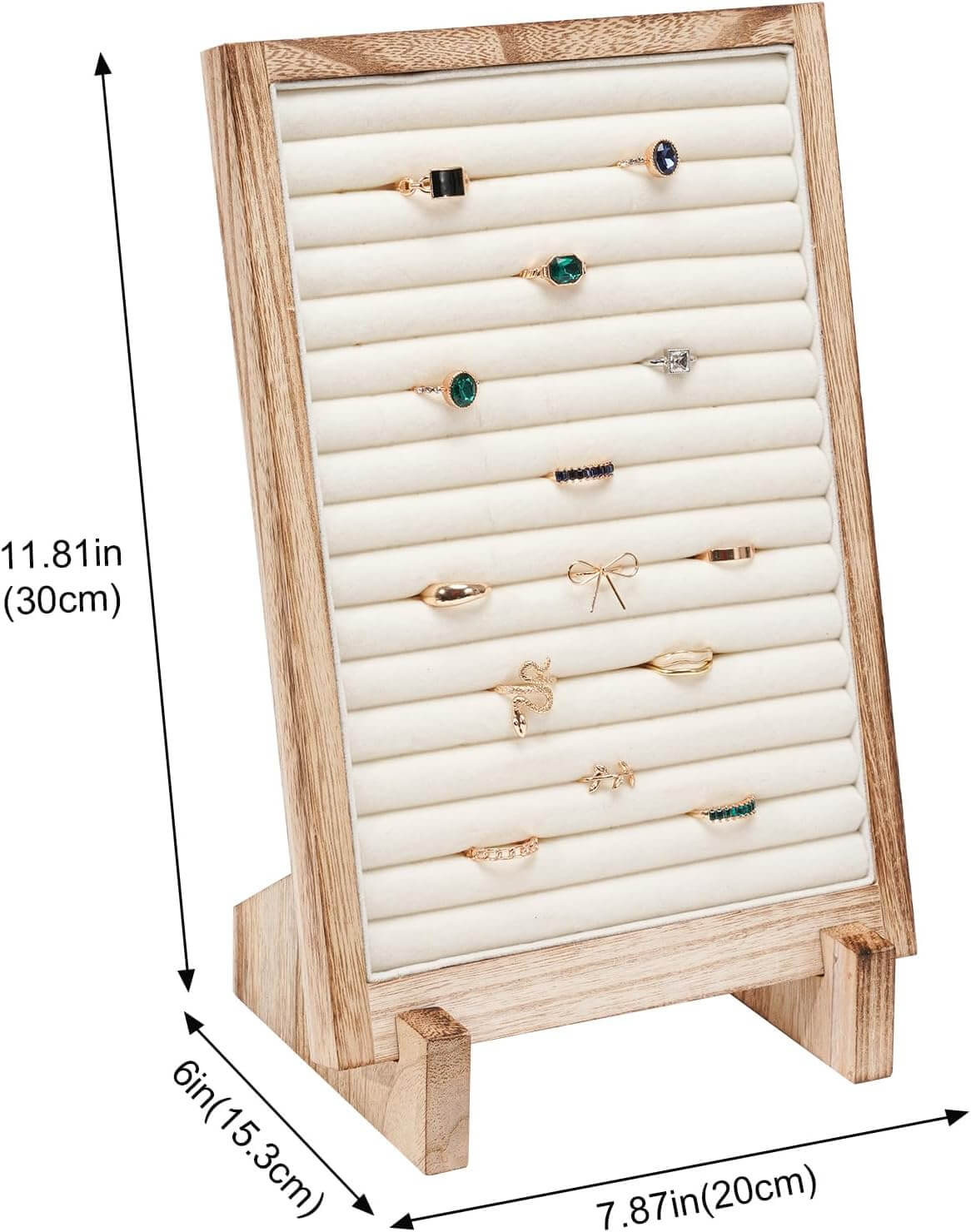 Lolalet Jewelry Stand Natural Wooden Ringhalter 1 Stück Holz