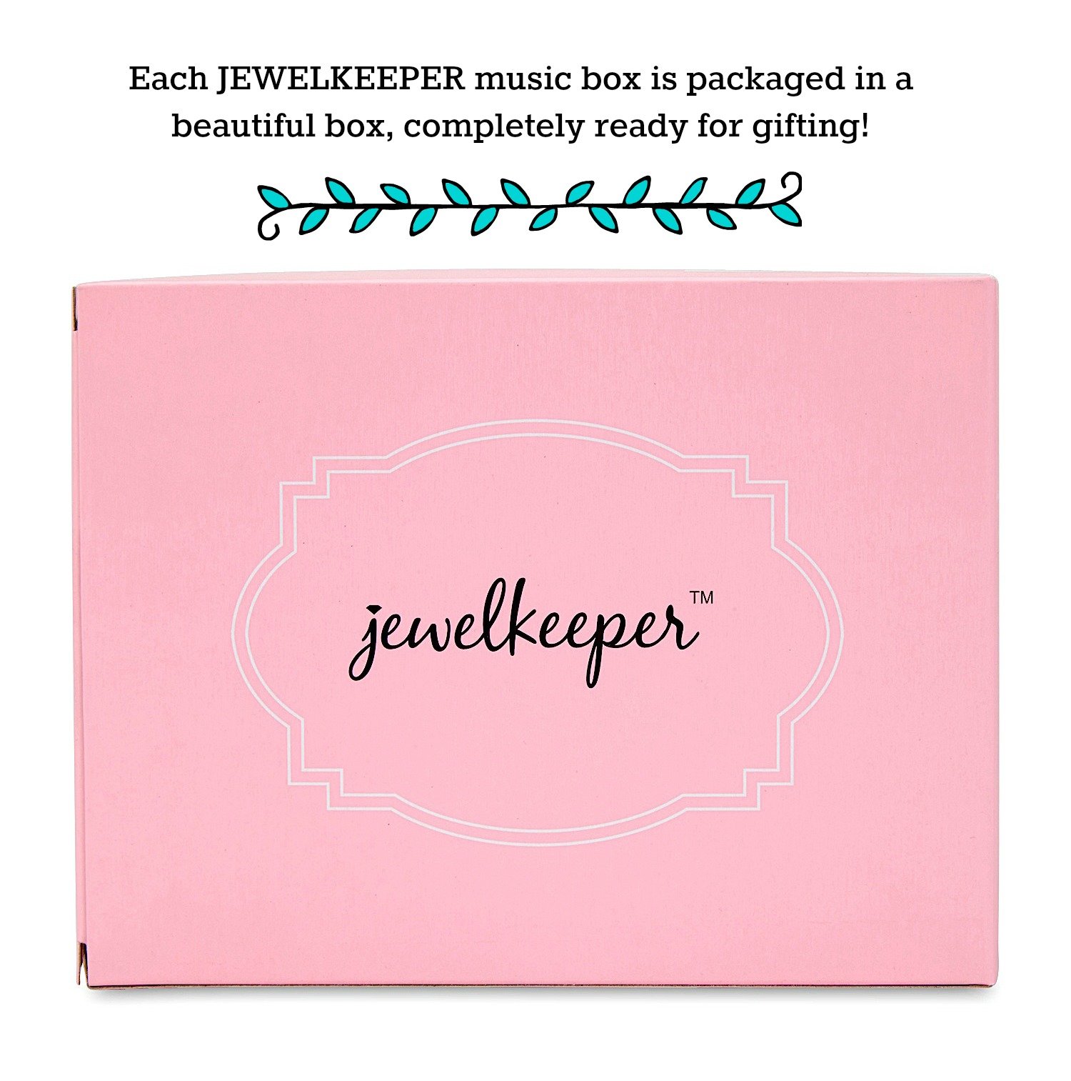 Jewelkeeper Ballerina Schmuckkästchen rosa-weiß mit Musik