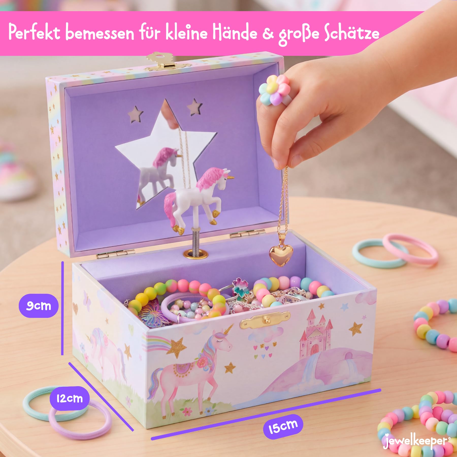 Jewelkeeper Unicorn Jewelry Boxes Musikbox Glitzer Einhorn