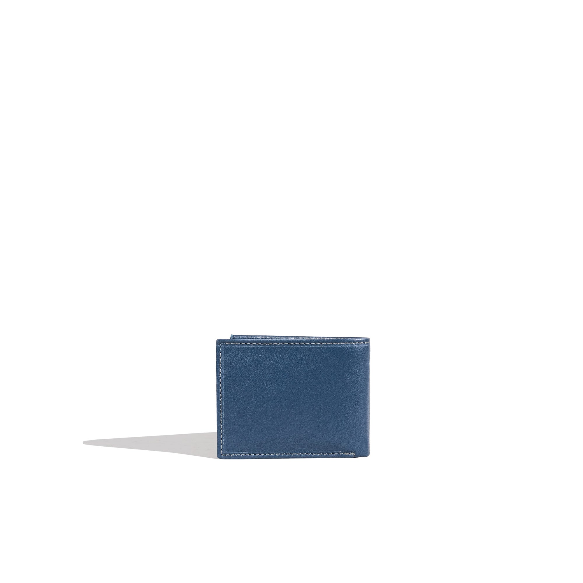 Friedrich 23 Redford Mini Geldbörse Leder RFID Blau