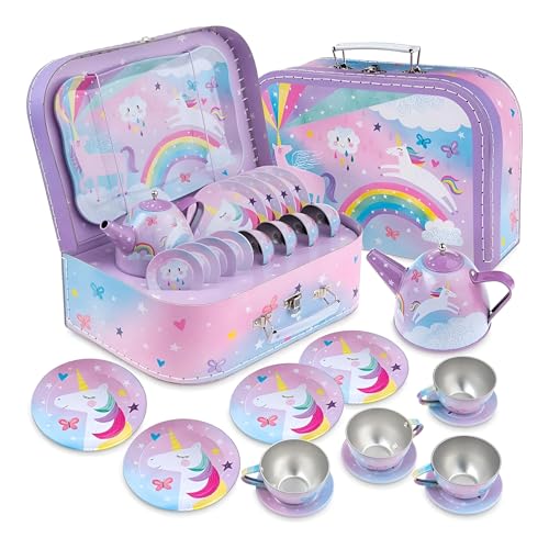 Jewelkeeper Tea Sets Teeservice Zinn 15tlg Zuckerwatte Einhorn