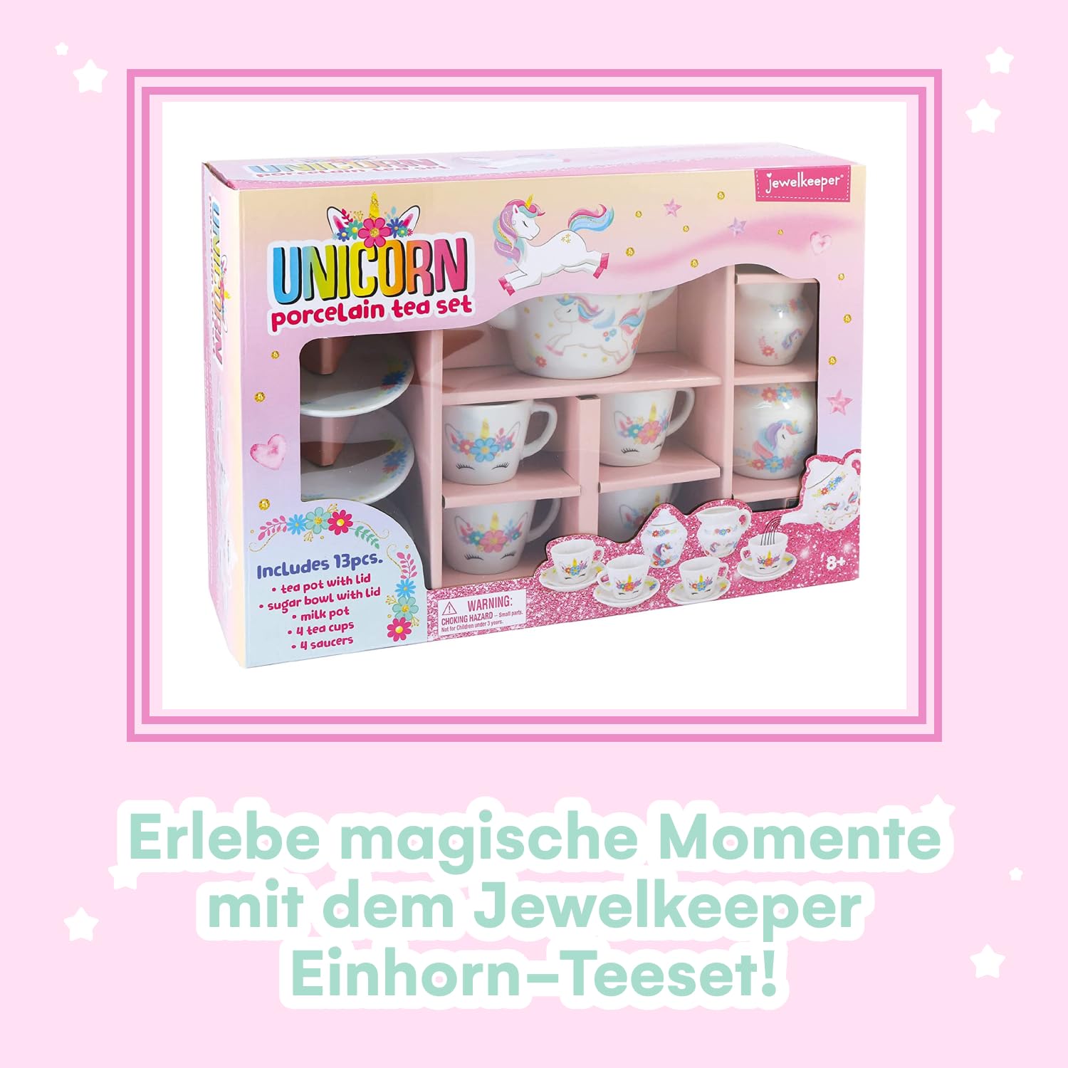 Jewelkeeper Tea Sets Porcelain Teeservice Einhorn 13-teilig Porzellan