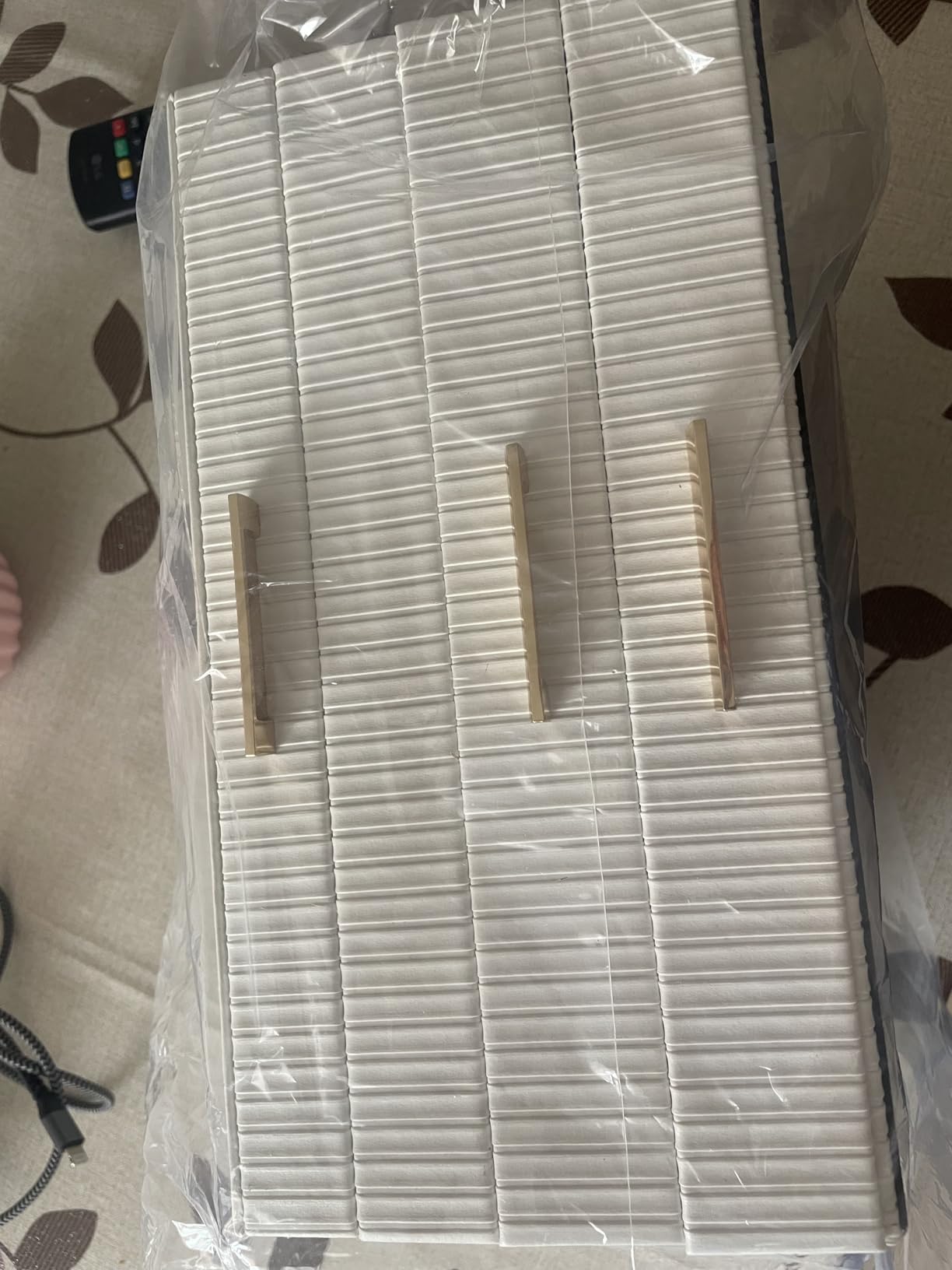 Dajasan Large Jewelry Box Schmuckkästchen Weiß 3 Ebenen Leder