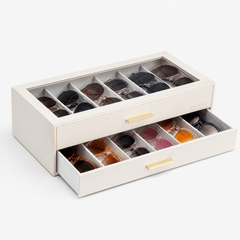 VLANDO Everyday Keepsake Brillenbox 2-lagig mit Glasdeckel