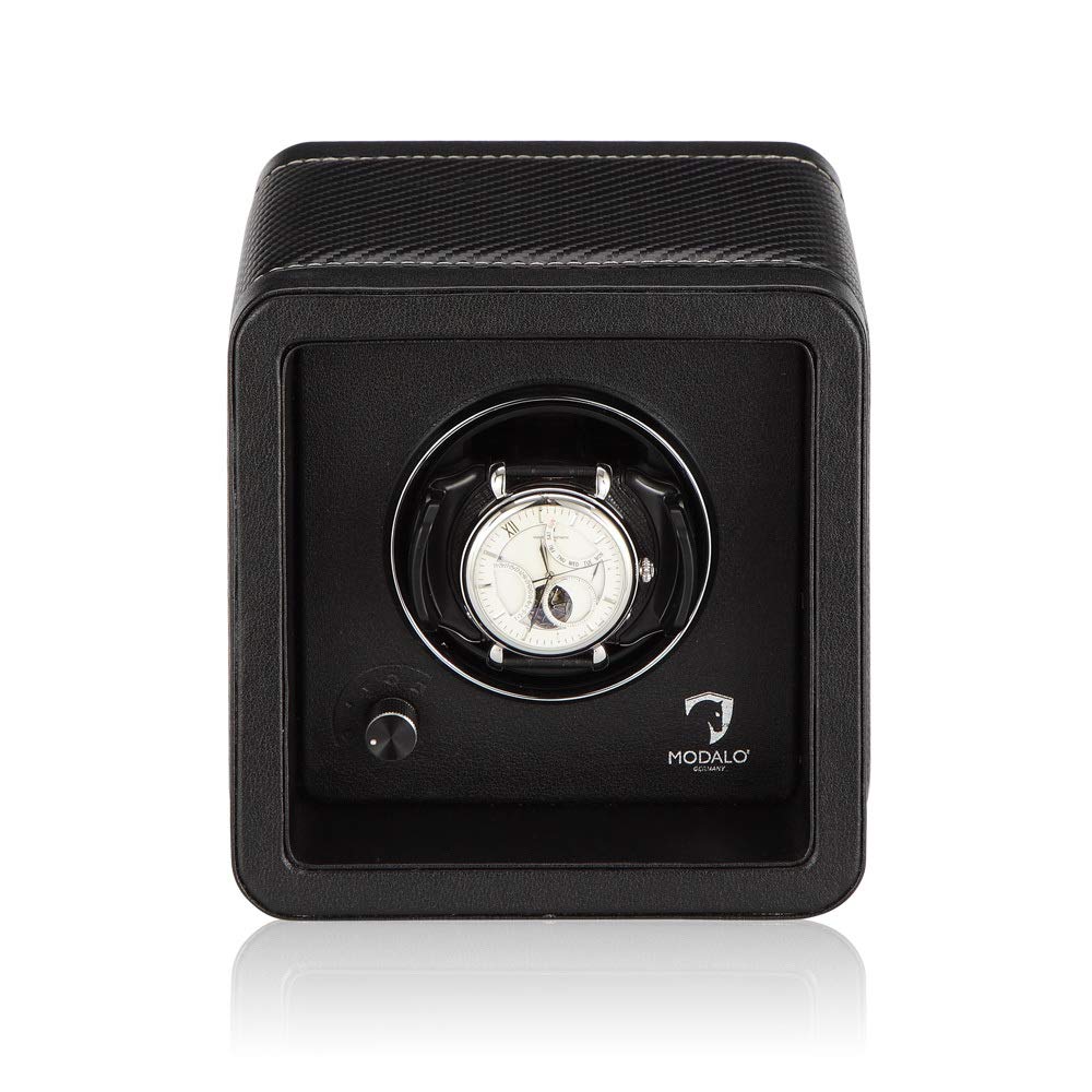 Modalo Saturn MV4 Uhrenbeweger 1 Uhr Carbon Leder Touch