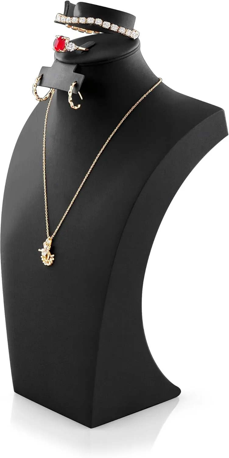 Homeanda Necklace Display Bust Schmuckbüste PU-Leder Set
