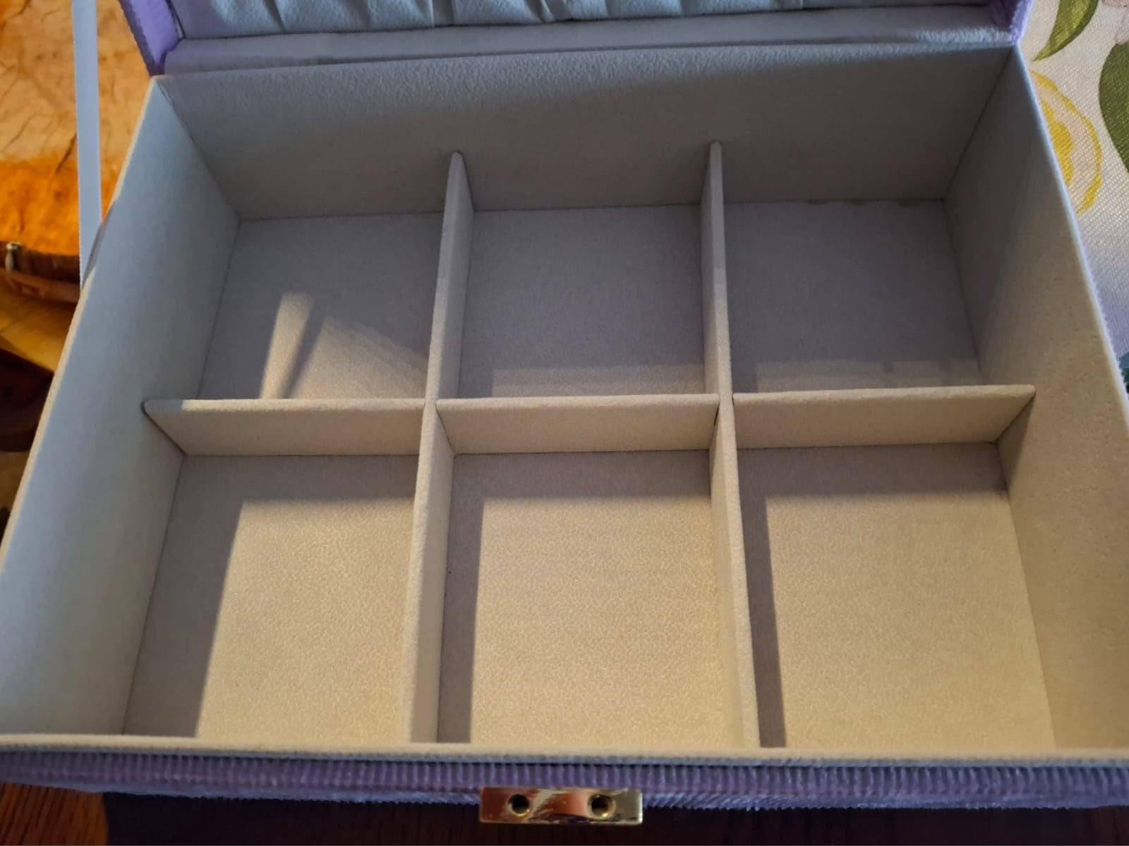 Dajasan Small Jewelry Box Schmuckkästchen Rosa 2 Etagen