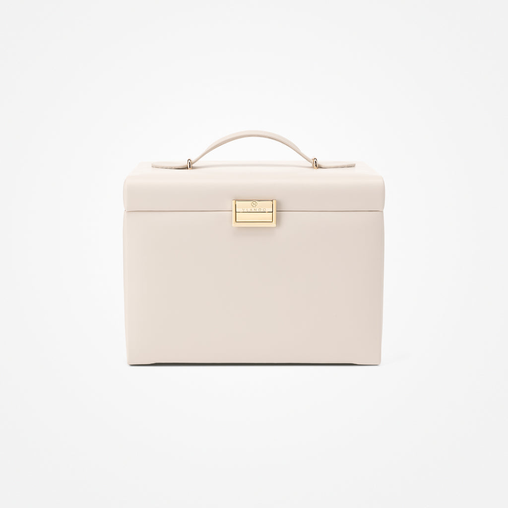 Vlando Quiet Luxe 4-stöckige Schmuckbox mit Spiegel
