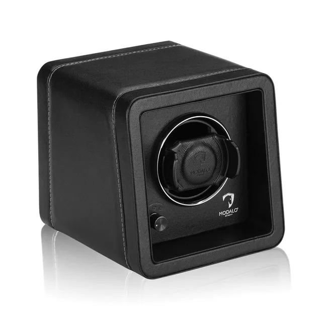 Modalo Saturn Style MV4 Uhrenbeweger 1 Uhr Leder Schwarz