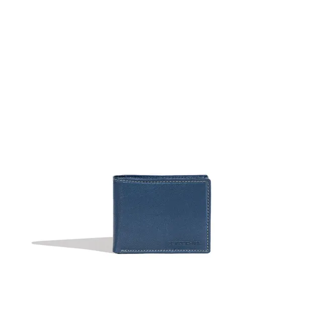 Friedrich 23 Redford Mini Geldbörse Blau Leder RFID