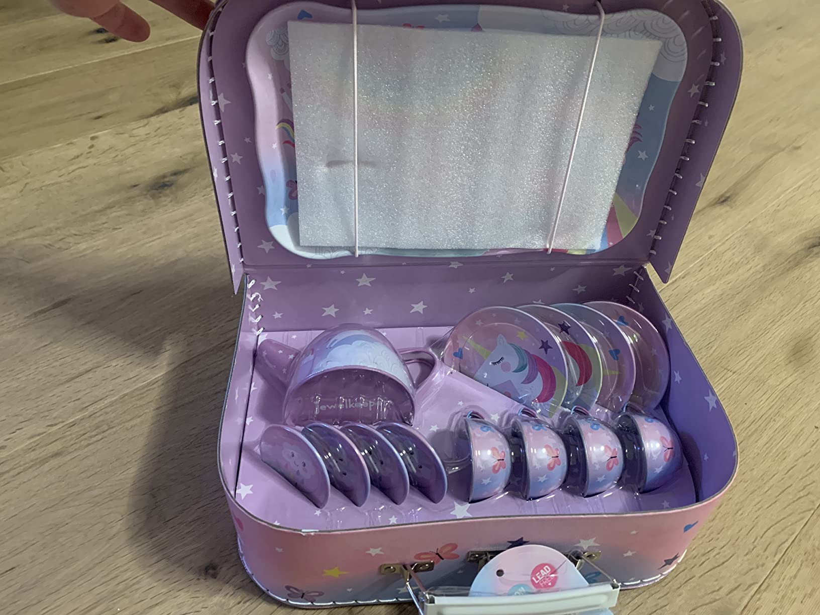 Jewelkeeper Tea Sets Teeservice Zinn 15tlg Zuckerwatte Einhorn
