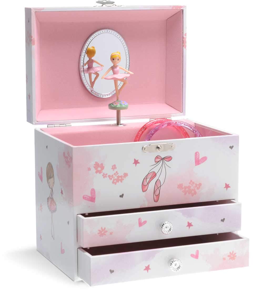 Jewelkeeper Ballerina Jewelry Boxes Spieluhr Rosa Schwanensee