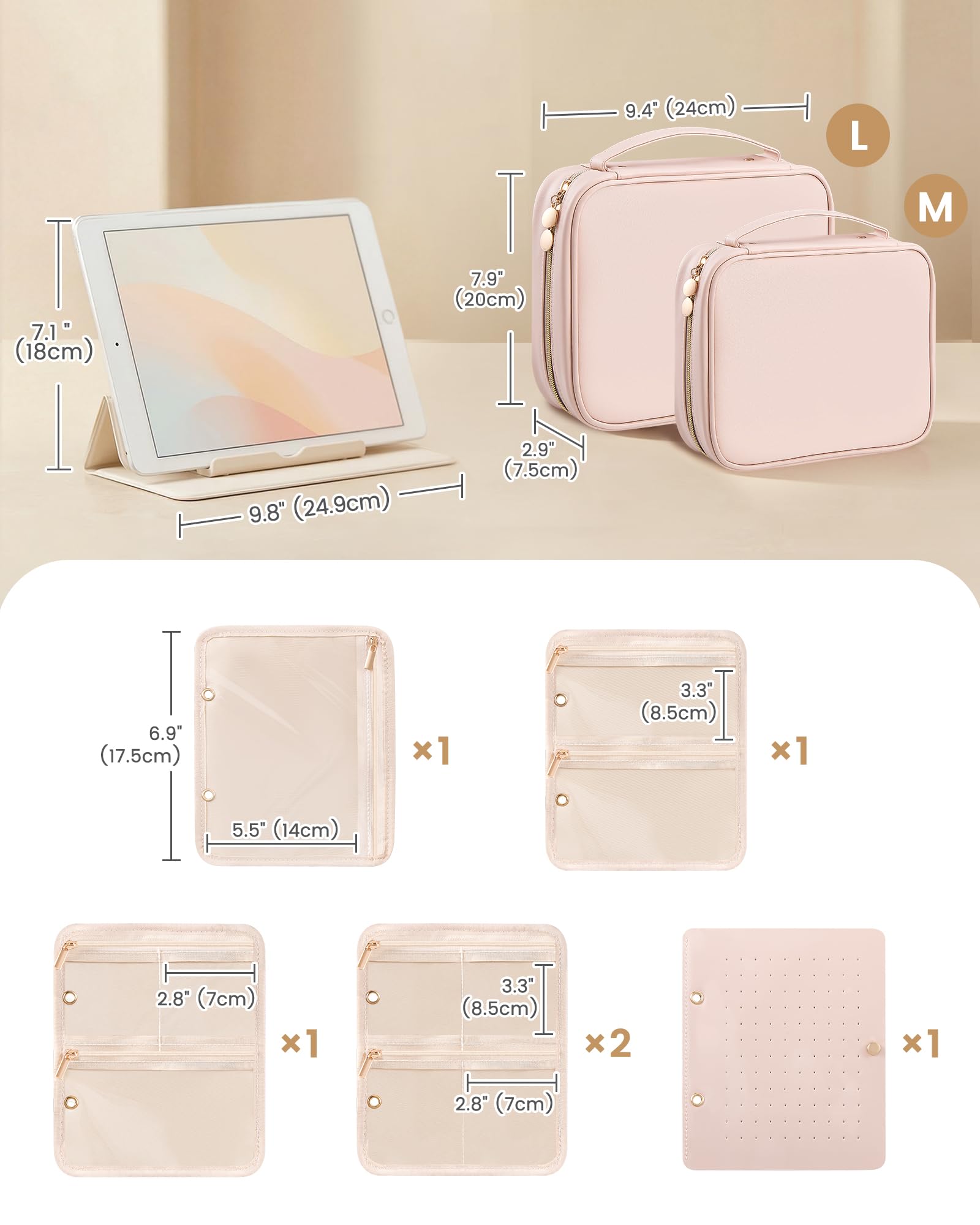 Lolalet Jewelry Box Reise Schmucktasche Pink Large Wasserdicht