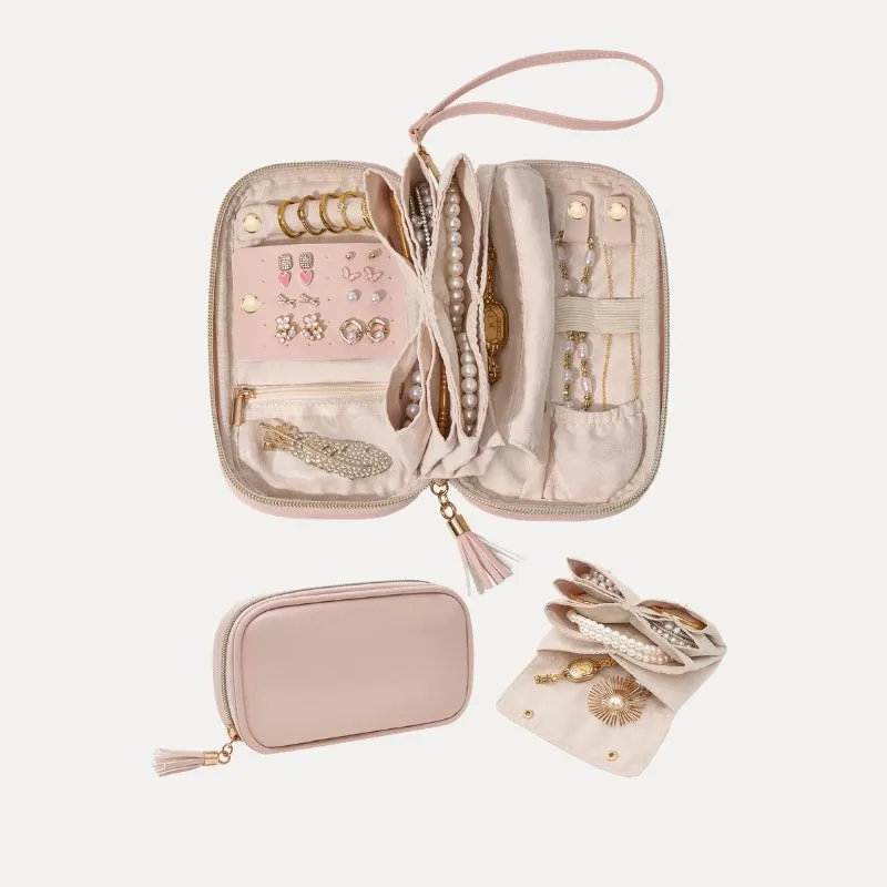 Lolalet Jewelry Box Schmucketui Rosa Slim PU-Leder