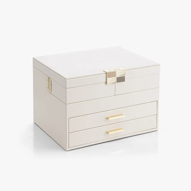 VLANDO Quiet Luxe Schmuckkästchen 4-lagig mit Uhrenkissen