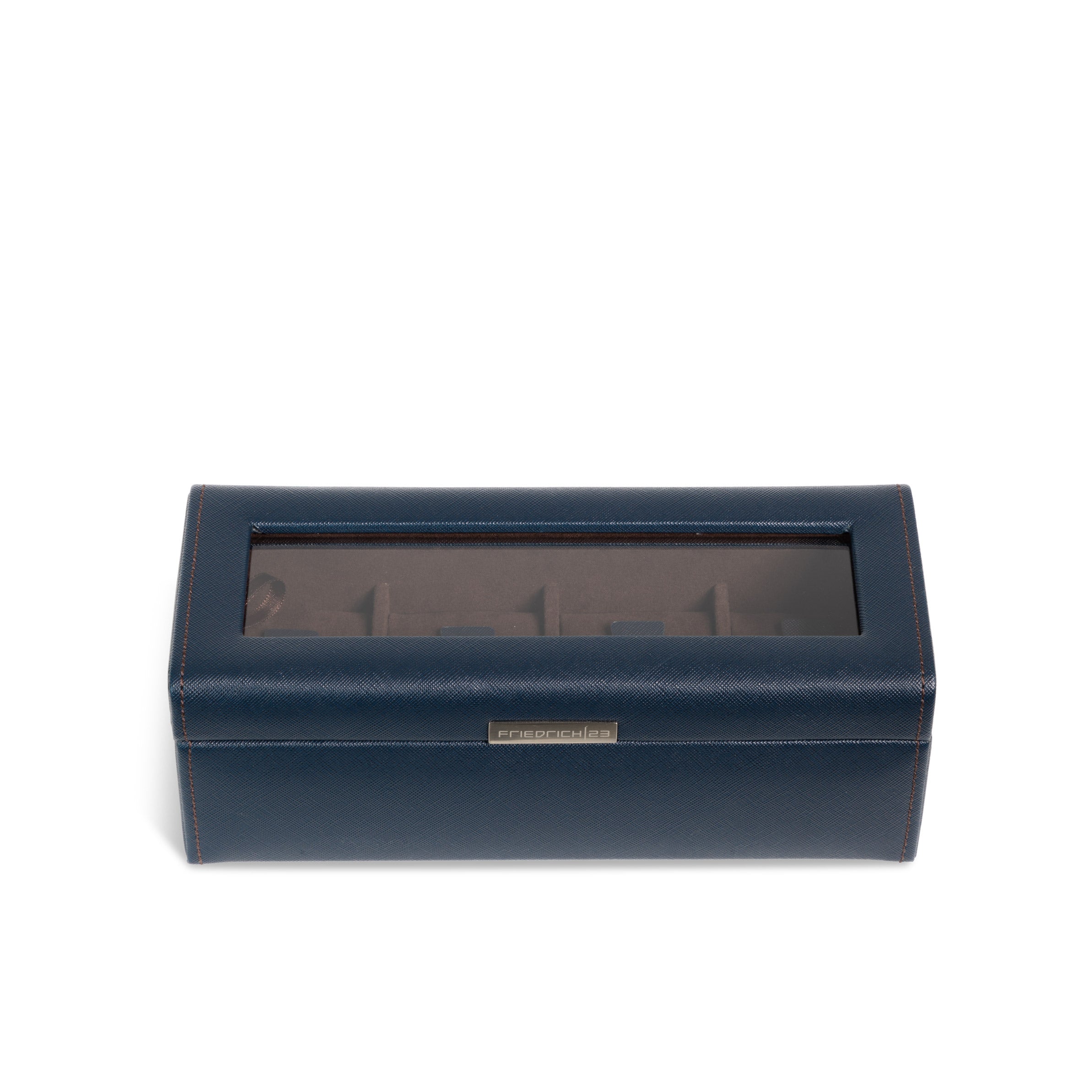 Friedrich 23 Bond Uhrenbox 4 Uhren Glasdeckel Schwarz