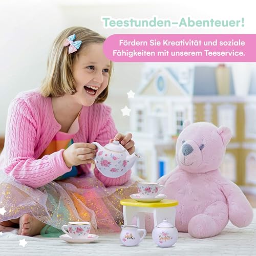 Jewelkeeper Tea Sets Teeservice Porzellan 13tlg Floral Korb