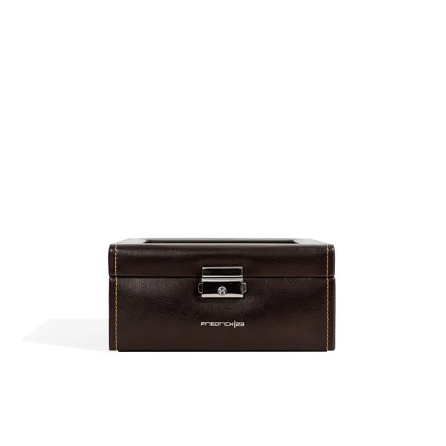 Friedrich 23 Bond Uhrenbox 6 Uhren Braun Kunstleder