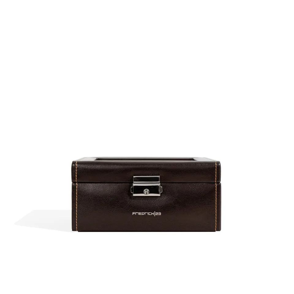 Friedrich 23 Bond Uhrenbox 6 Uhren Braun Kunstleder