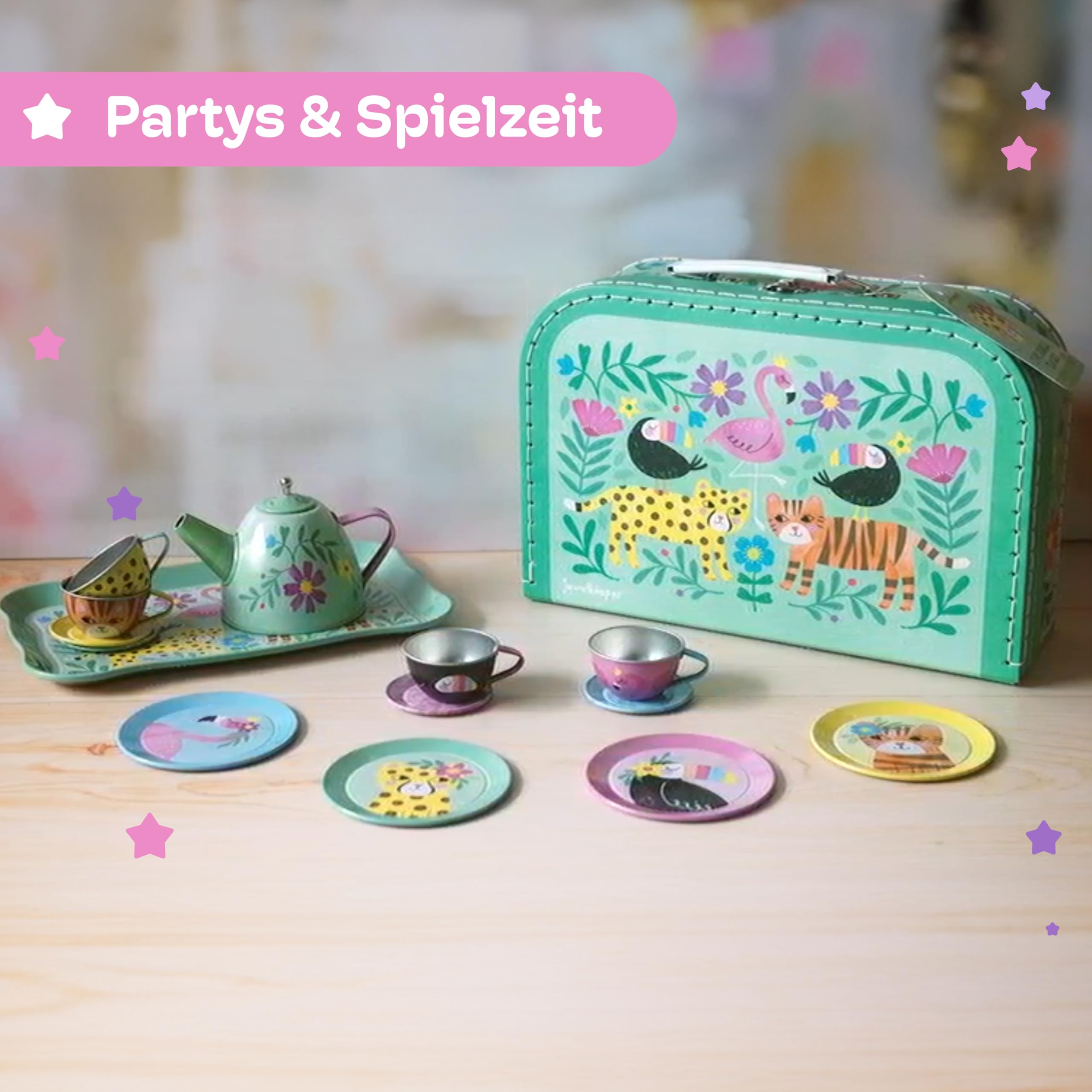 Jewelkeeper Tea Sets Teeservice Safari 15-teilig Zinn