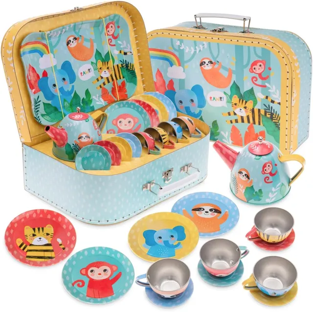 Jewelkeeper Tea Sets Teeservice Dschungel 15-teilig Zinn
