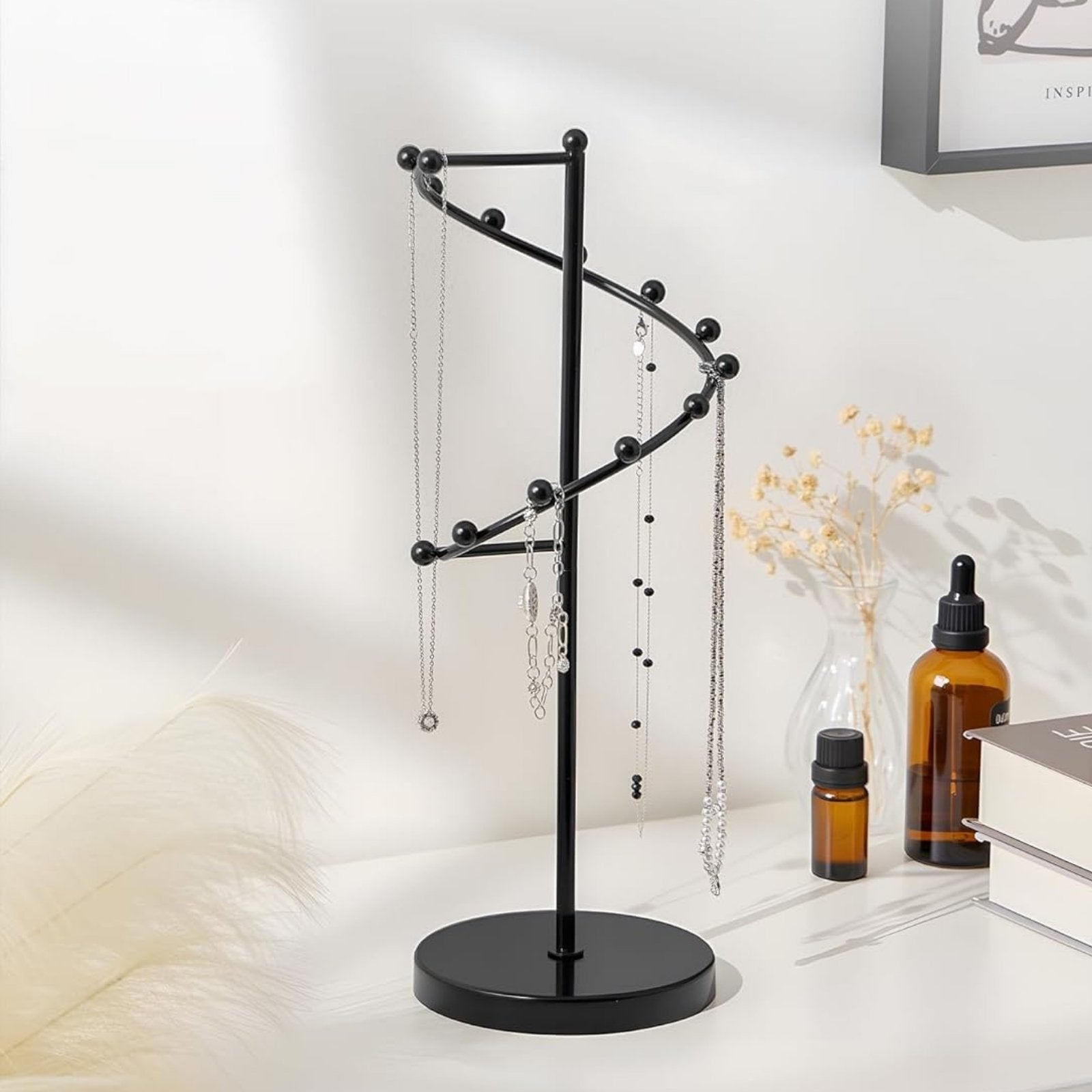 Lolalet Jewelry Stand Helix Kettenständer Schwarz Metall