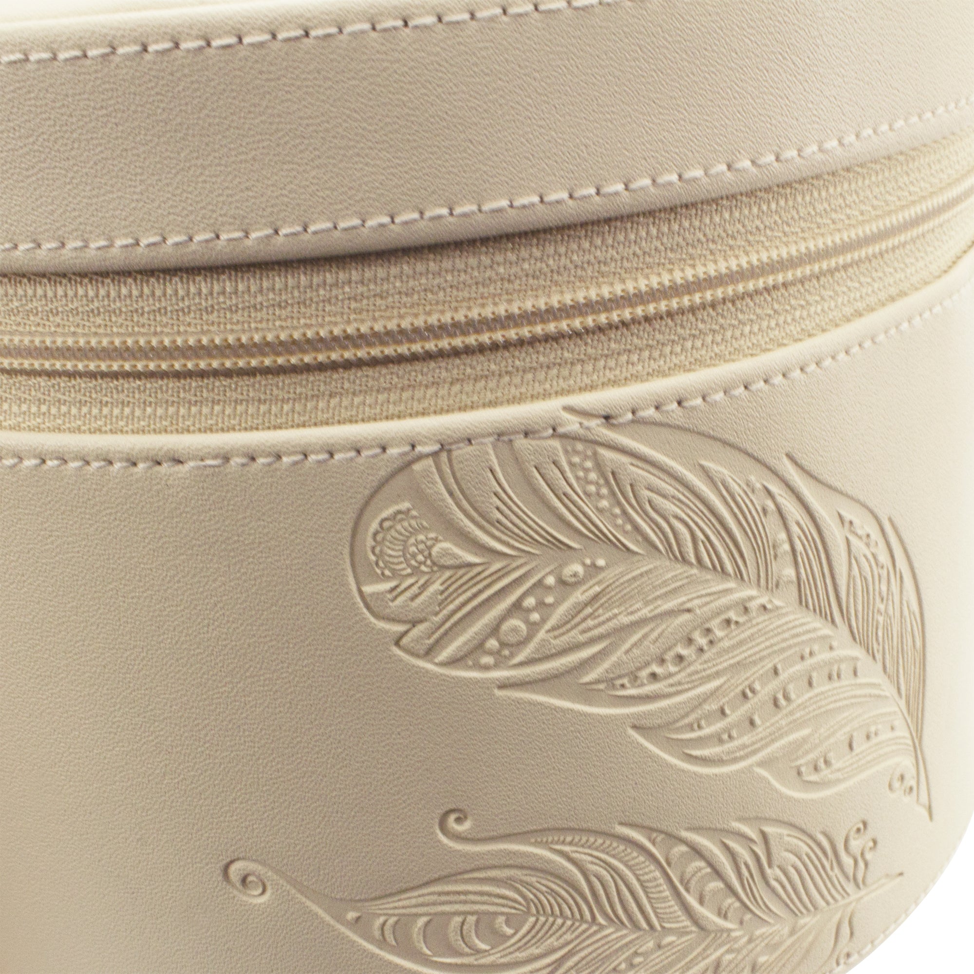 Friedrich 23 Boho Schmuckkasten rund beige mit Spiegel