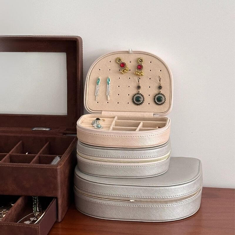 Lolalet Jewelry Box Reise Schmucketui Pink Klein Muschel