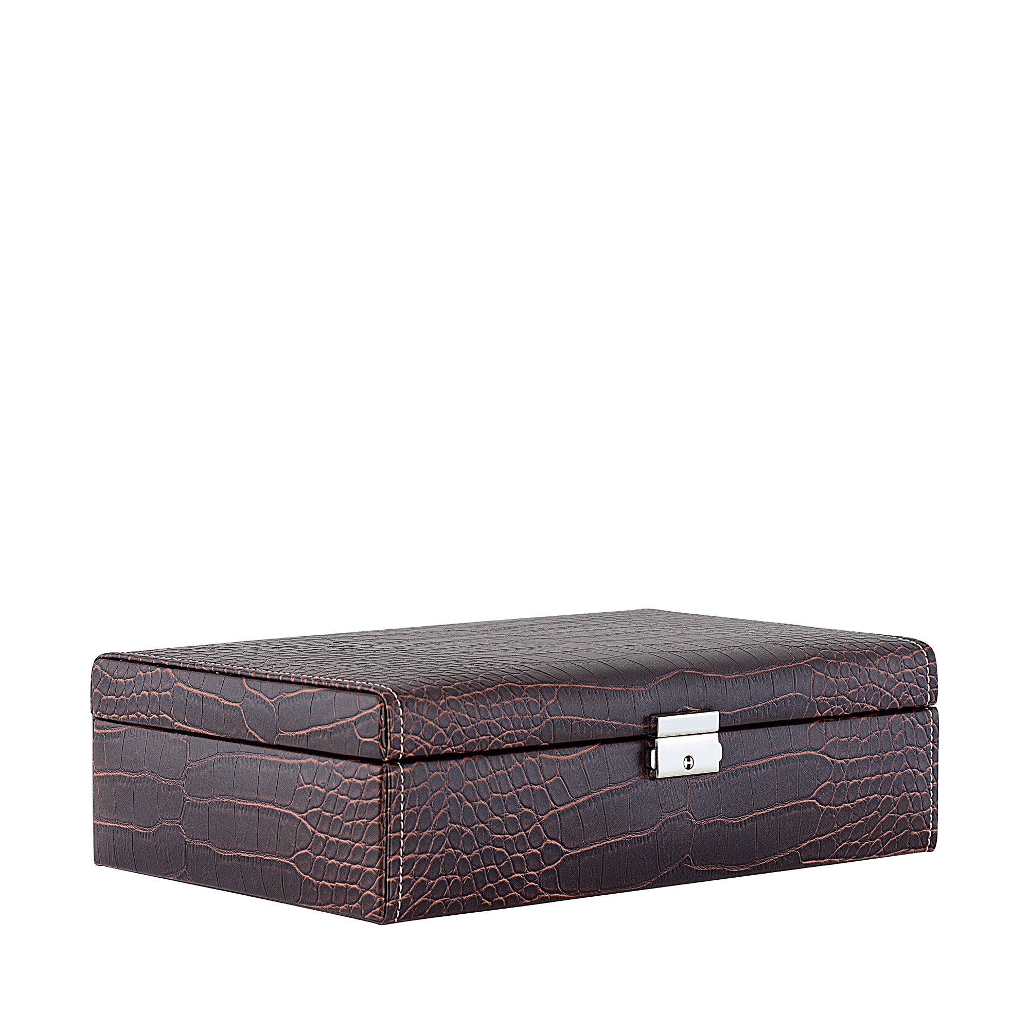 Friedrich 23 Le Croc Uhrenbox 10 Uhren Braun Kroko