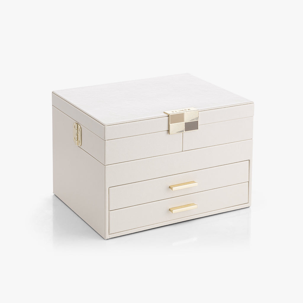 VLANDO Quiet Luxe Schmuckkästchen 4-lagig mit Uhrenkissen