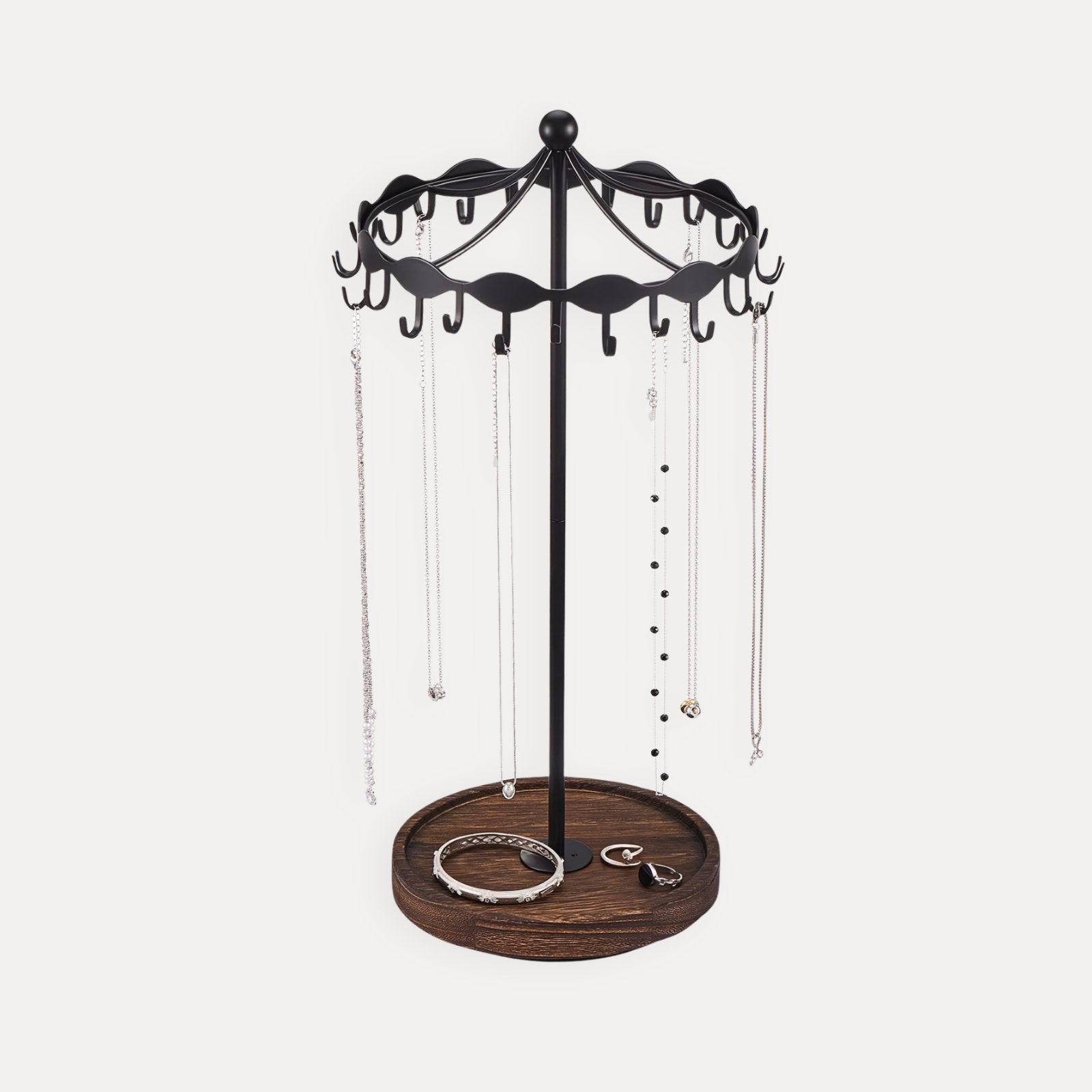 Lolalet Jewelry Stand Kettenständer Gold drehbar mit Metallhaken