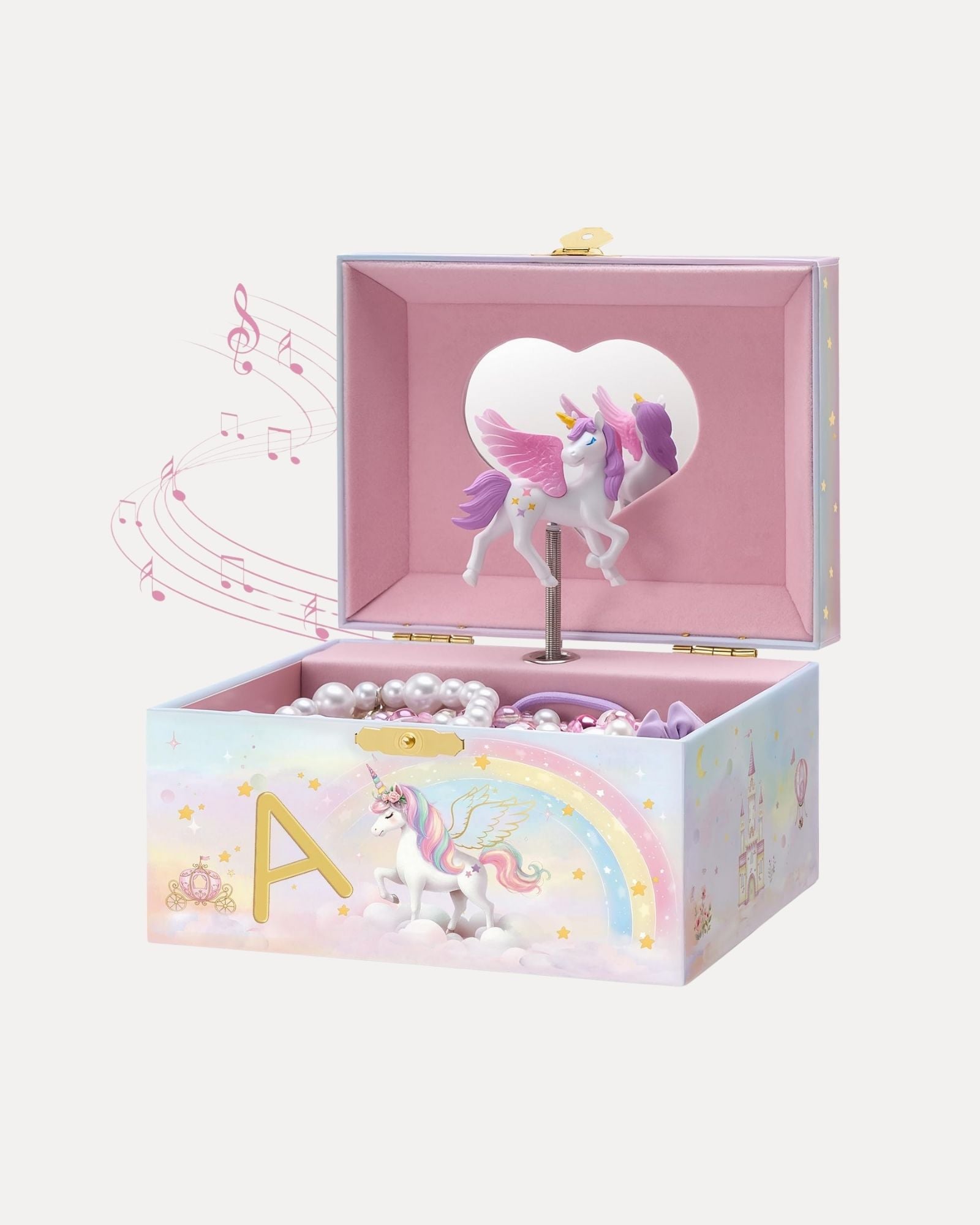 Lolalet Jewelry Box Unicorn Initial Schmuckkästchen A Box Only