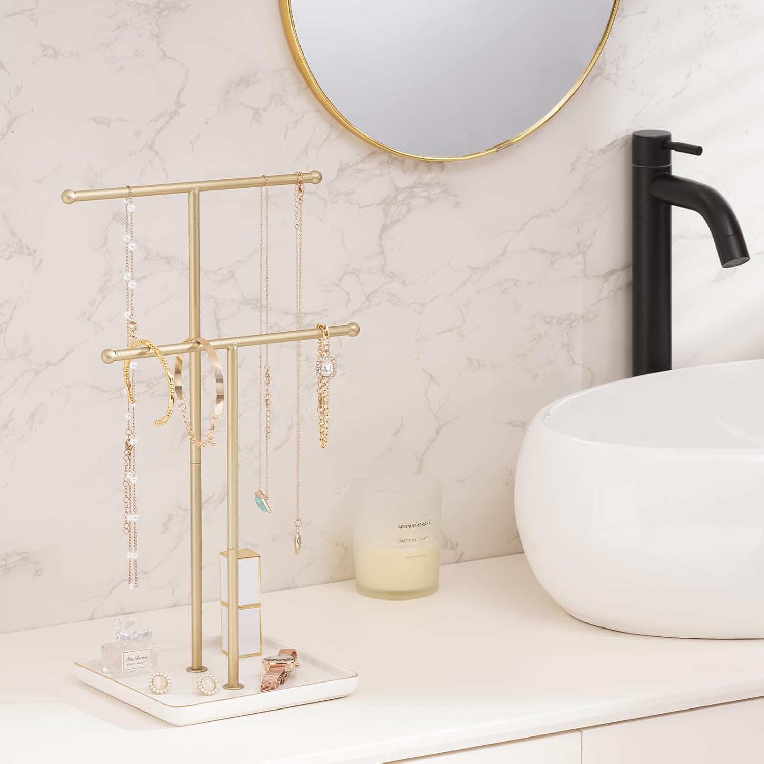 Lolalet Jewelry Stand Kettenständer Weiß Keramik 1 Ebene