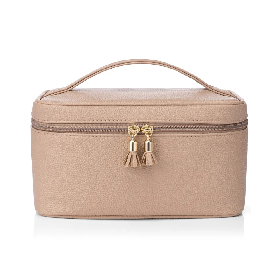VLANDO Travel Ritual Naifu Make-up-Tasche Beige groß