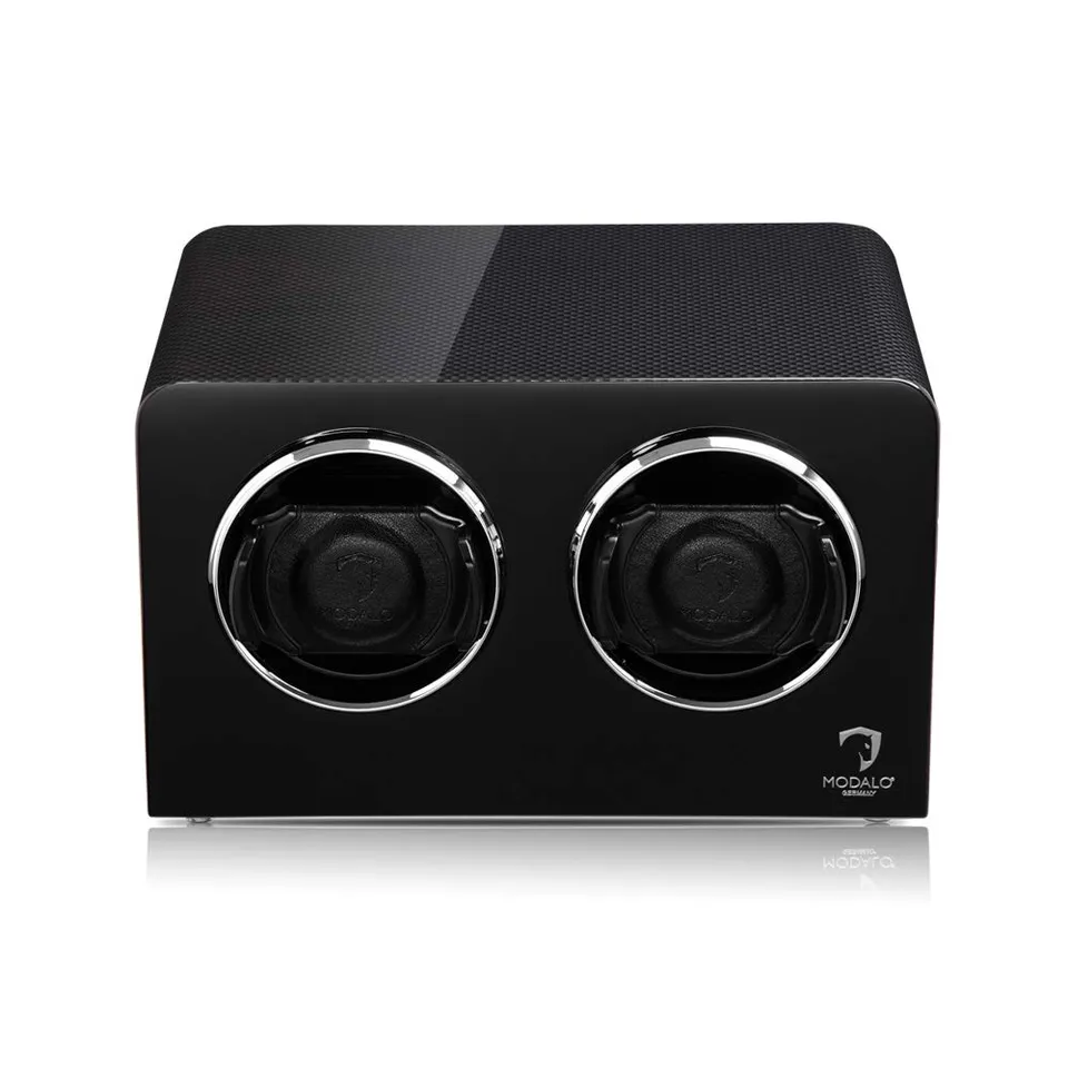 Modalo Inspiration MV4 Uhrenbeweger 2 Uhren Carbon Lack