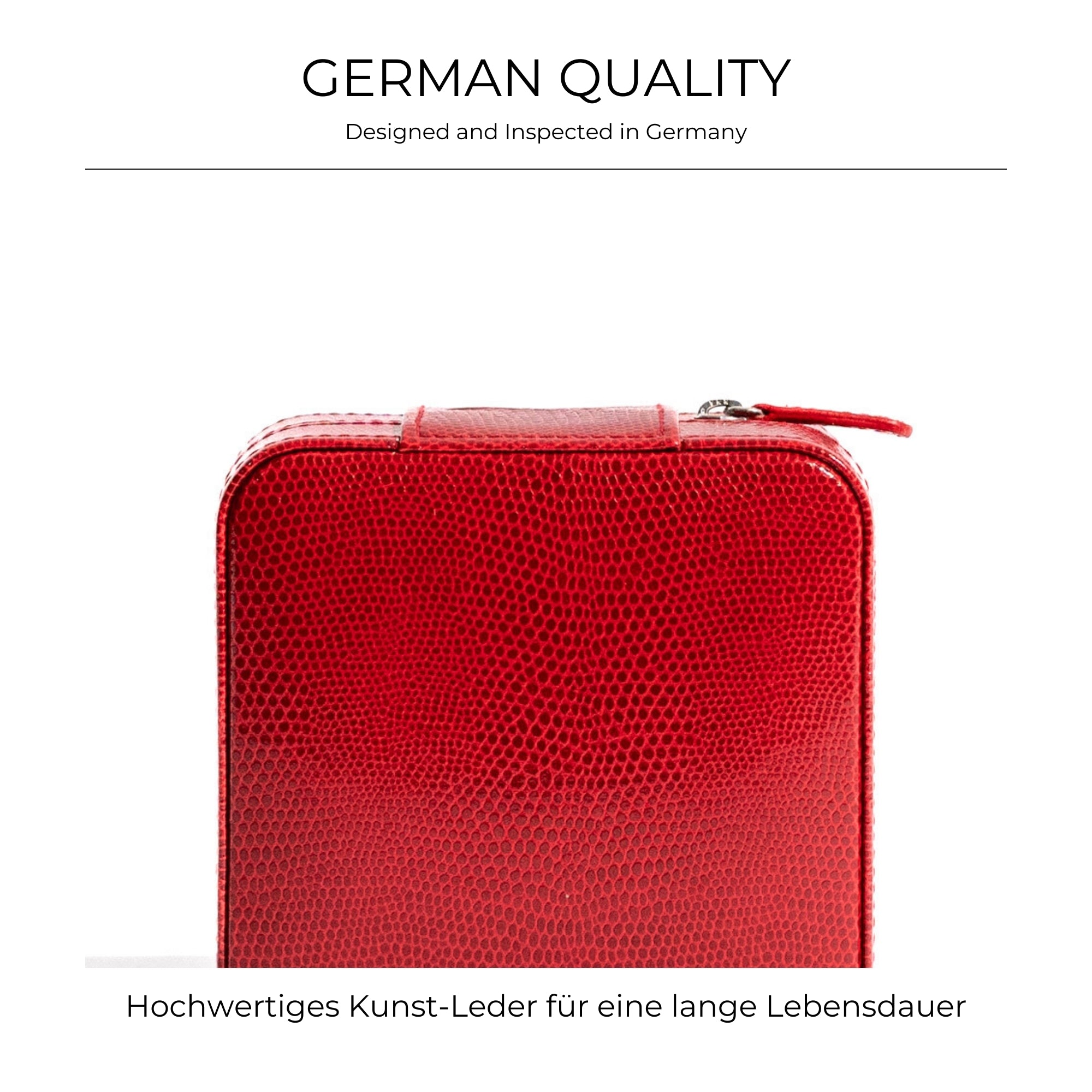 Friedrich 23 Milano Schmucketui Lizard-Optik mit Spiegel
