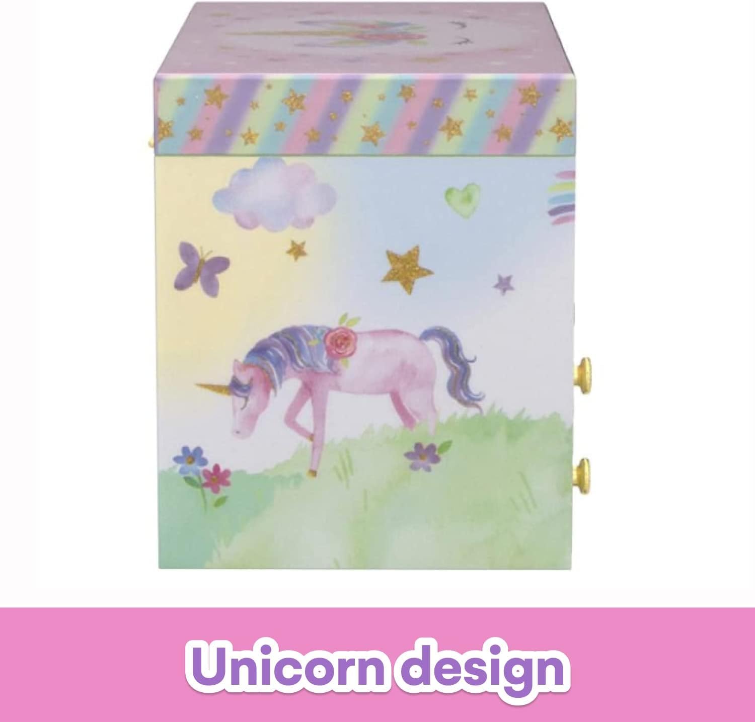 Jewelkeeper Unicorn Schmuckkästchen Glitzer Regenbogeneinhorn Spieluhr
