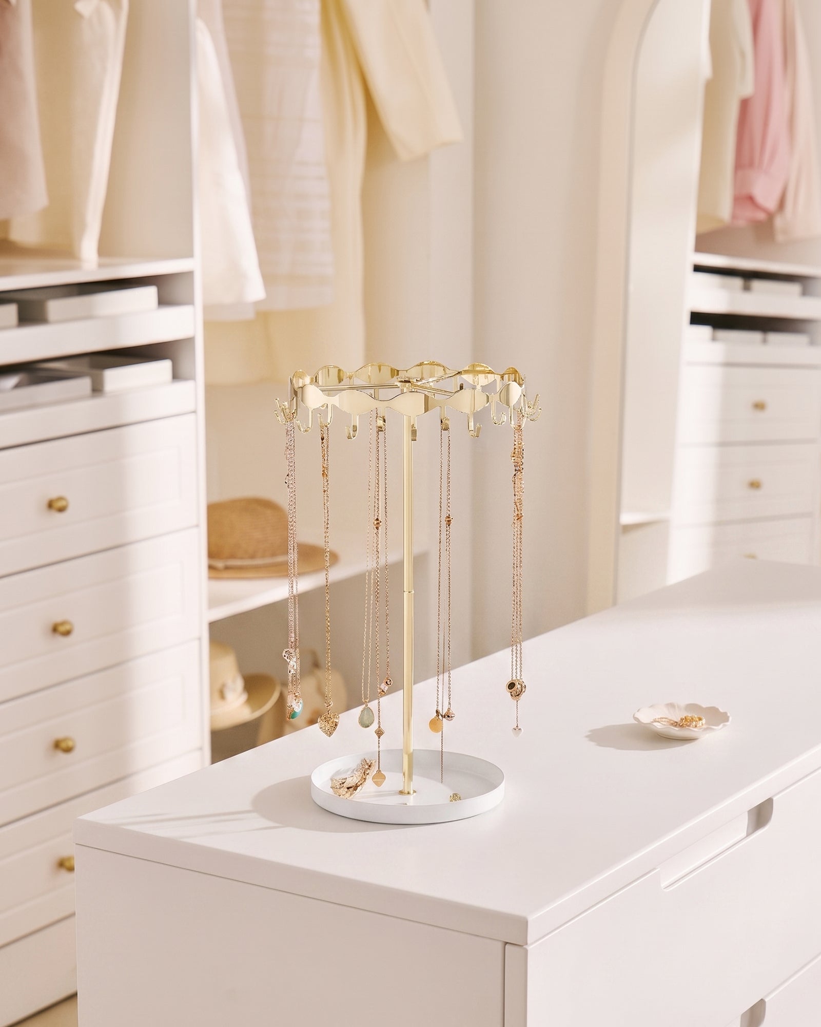 Lolalet Jewelry Stand Kettenständer Gold 26 Haken