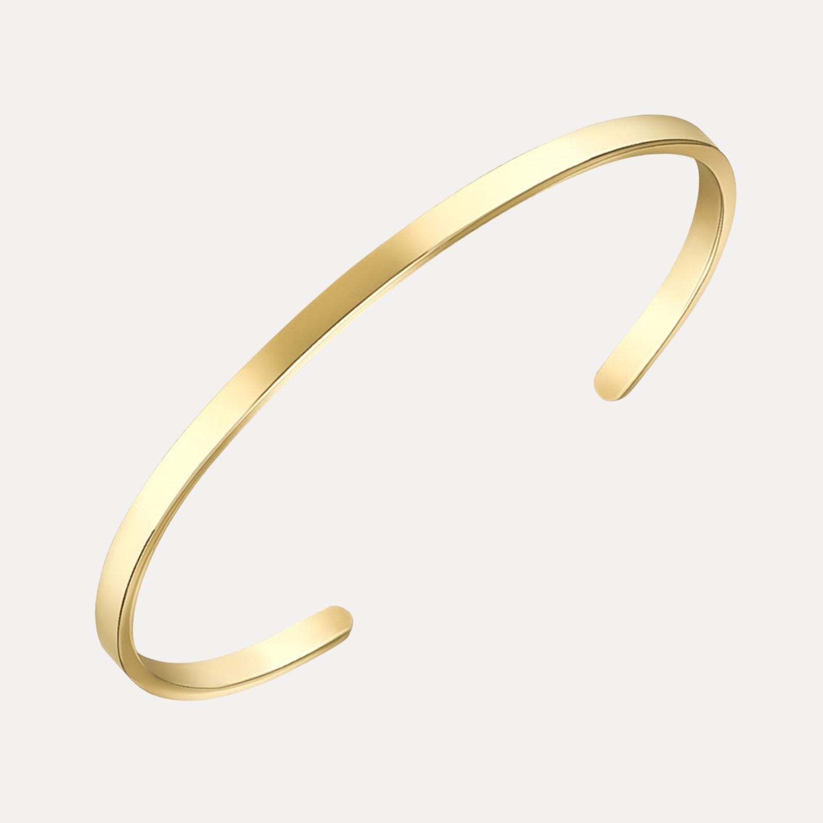 Lolalet Armreif 18K Gold Offen Dünn Damen Verstellbar