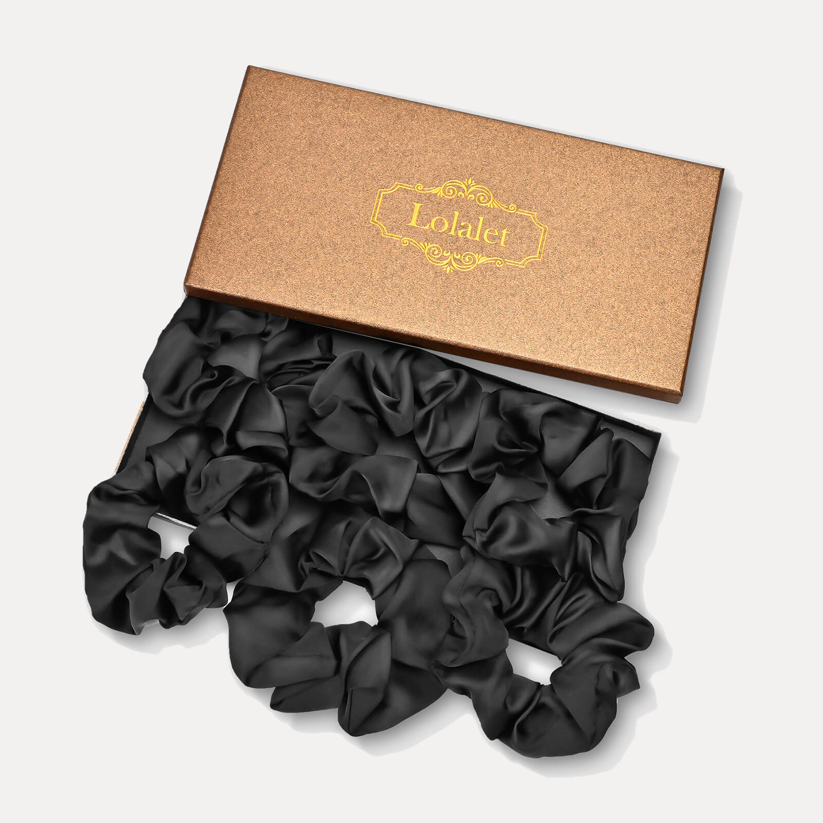 Lolalet Scrunchies Haargummis Satin Set A 6er Pack groß