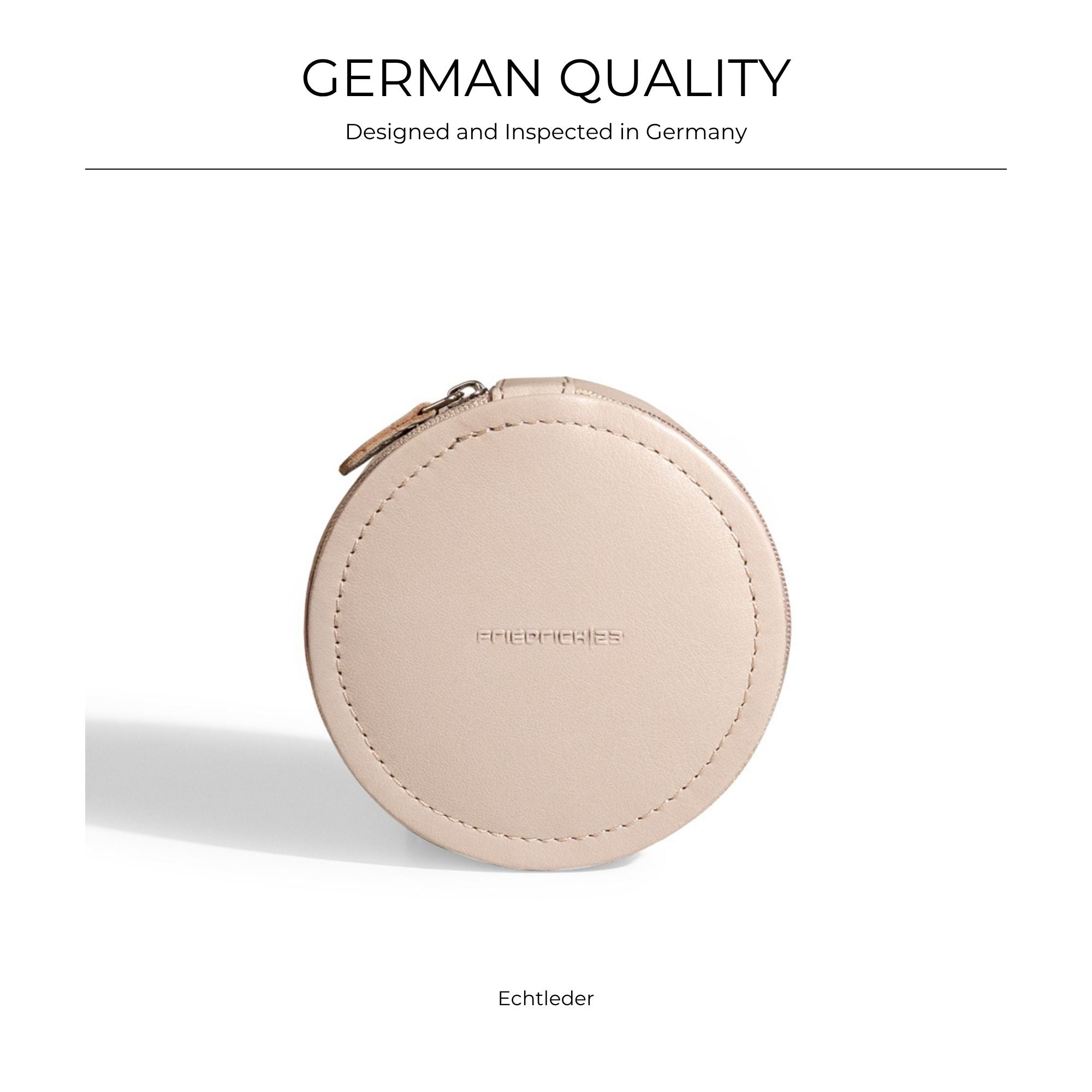 Friedrich 23 Sienna Schmuckbox Leder Cappuccino Reise-Box