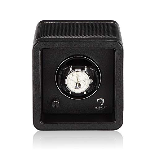 Modalo Saturn MV4 Uhrenbeweger 1 Uhr Carbon Leder Touch