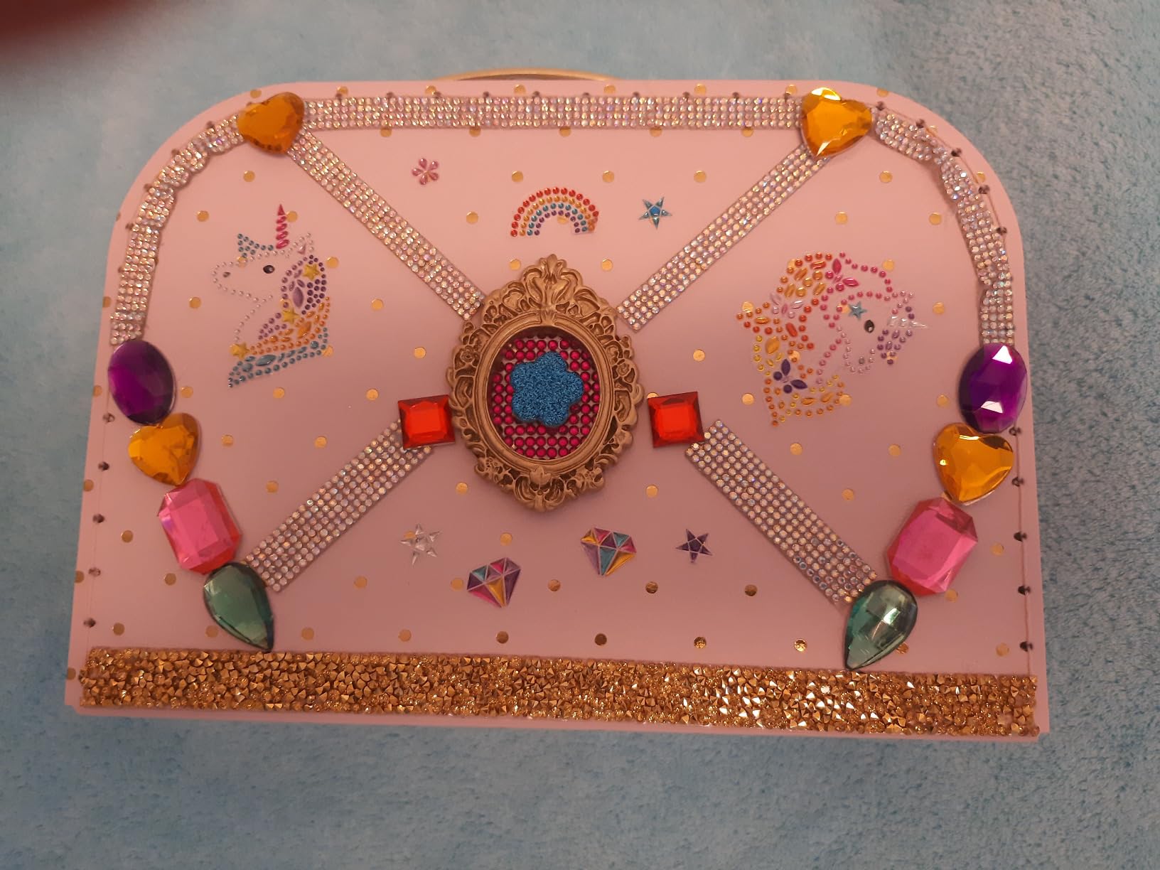 Jewelkeeper Storage Pappkoffer 3er-Set Gold Aufbewahrungsbox