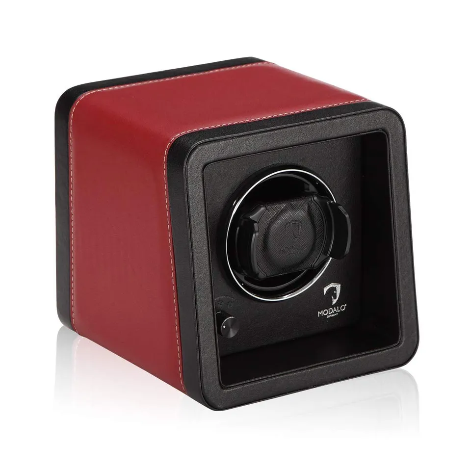 MODALO Saturn MV4 Uhrenbeweger 1 Uhr rotes Leder