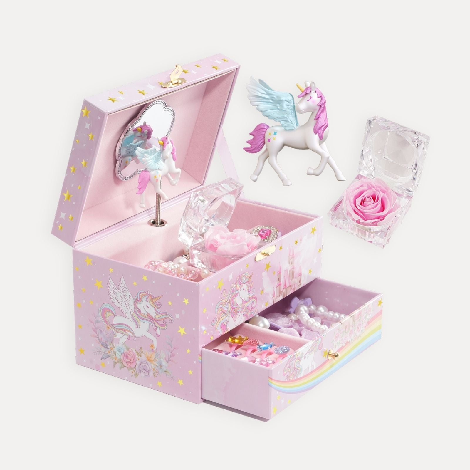 Lolalet Jewelry Box Einhorn Musik Schmuckkästchen Sunshine Melodie