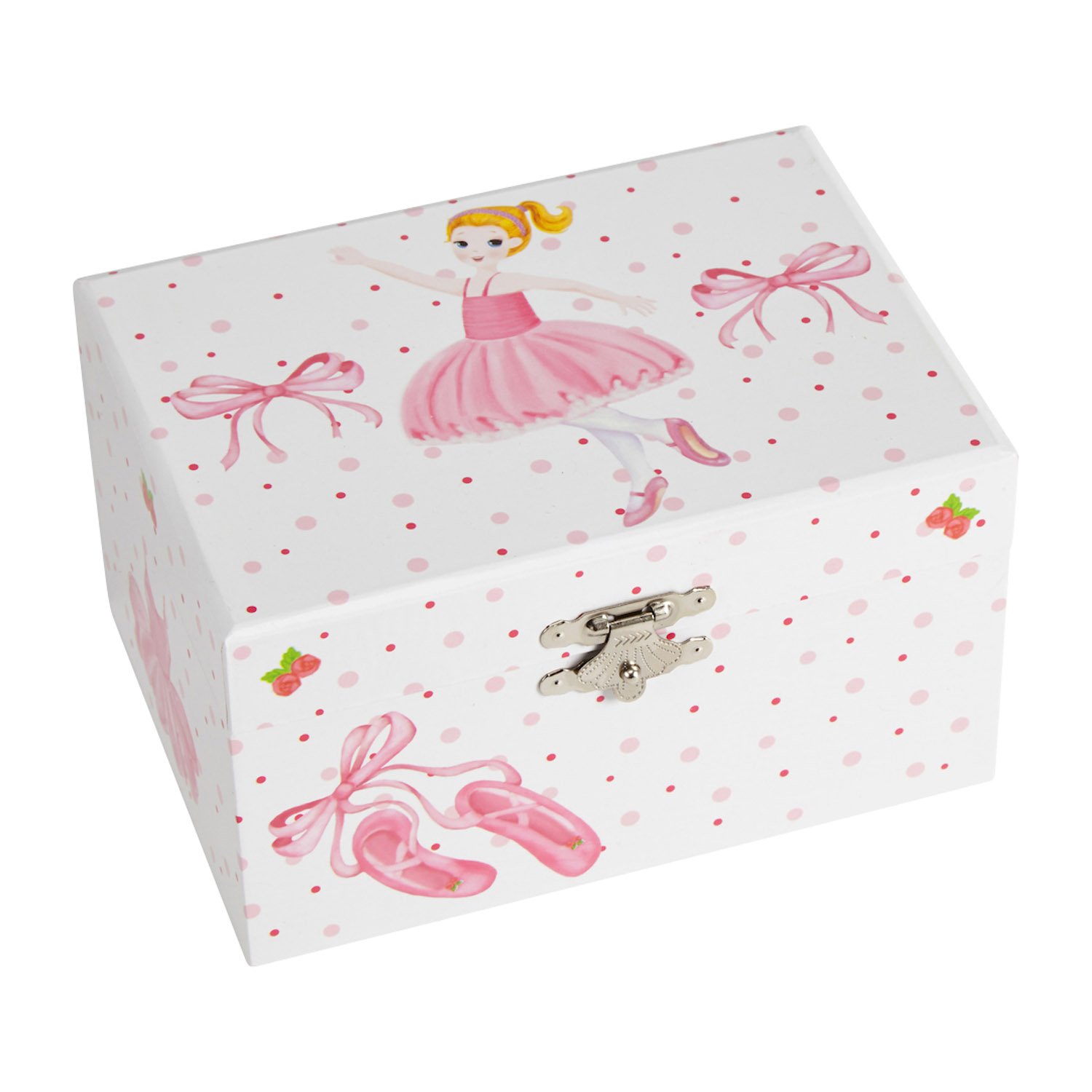 Jewelkeeper Ballerina Schmuckkästchen Rosa Polka Dot Spieluhr