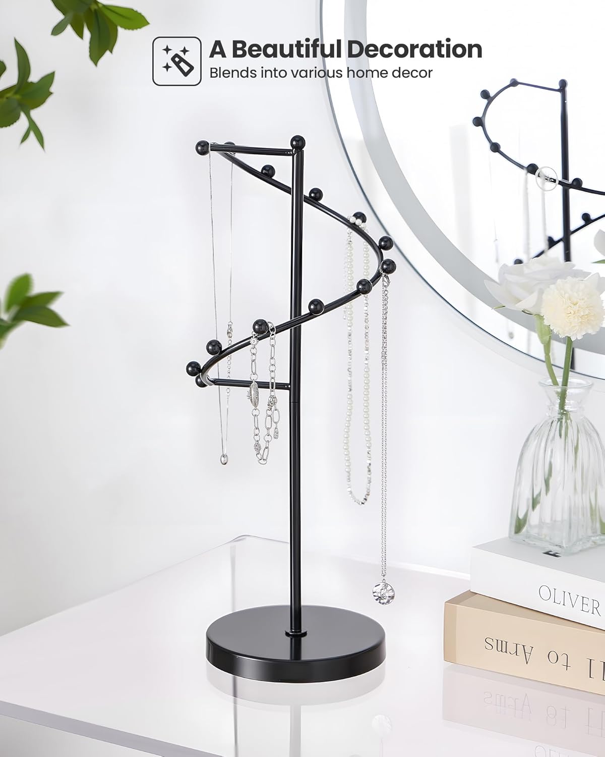 Lolalet Jewelry Stand Helix Kettenständer Schwarz Metall
