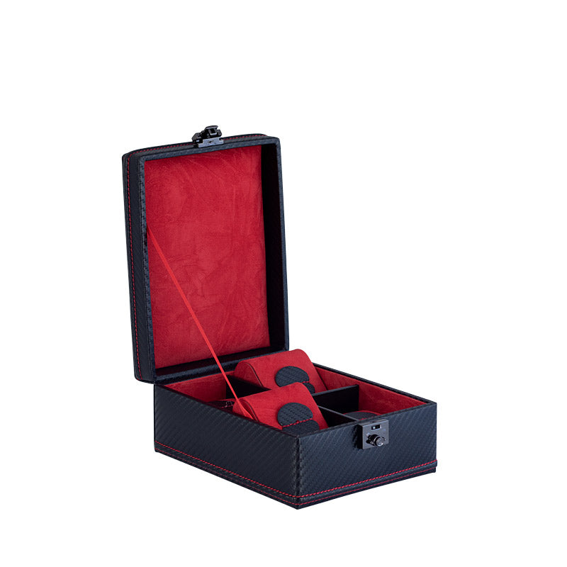 Friedrich 23 Carbon Uhrenbox 4 Uhren Schwarz XXL geeignet